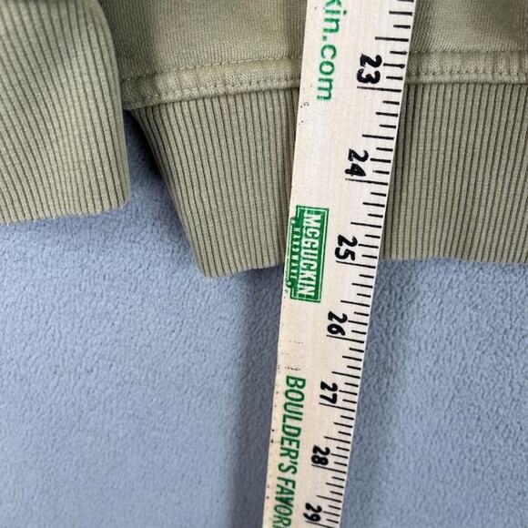 FMJ Sweatshirt Mens Large Green Long Sleeve Pullover Hooded Running Streetwear - Picture 11 of 11